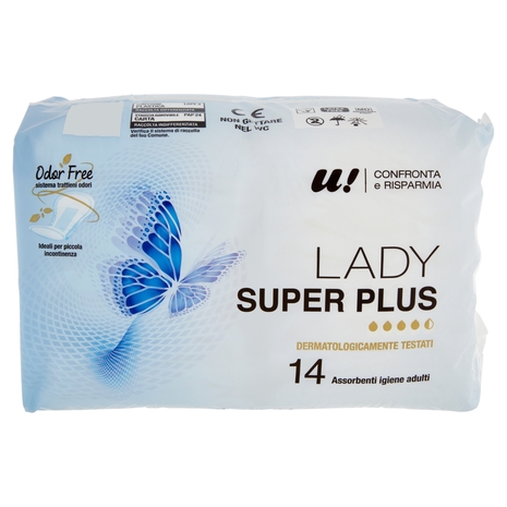16 Assorbenti Lady Super Plus U! Confronta e Risparmia